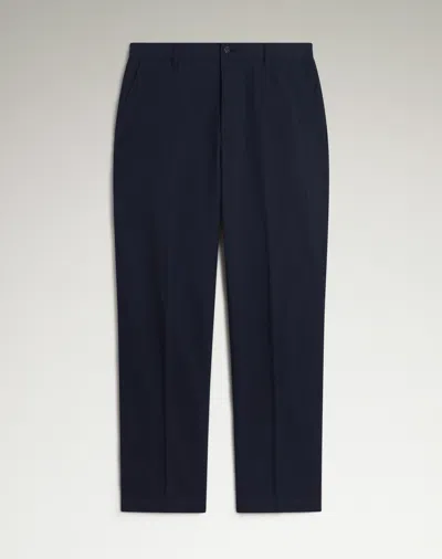 Dunhill Cotton Linen Chinos In Blue