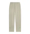 Dunhill Cotton Micro-herringbone Single-pleat Tapered Chinos In Neutral