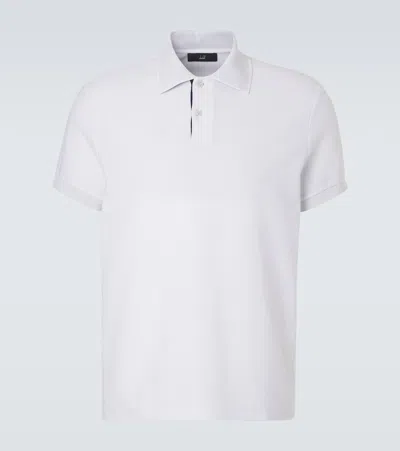 Dunhill Cotton Piqué Polo Shirt In White