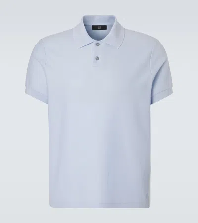 Dunhill Cotton Polo Shirt In Blue
