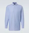 Dunhill Cotton Poplin Shirt In Blue
