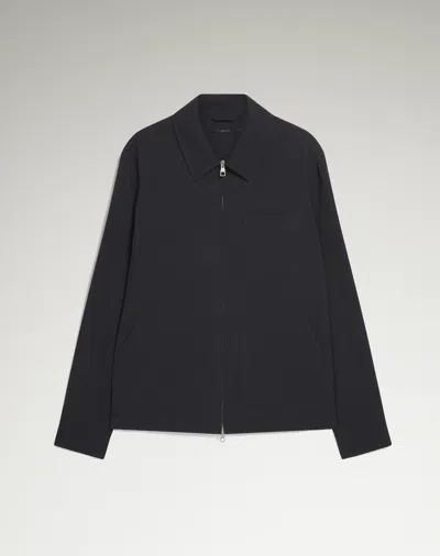 Dunhill Cotton Seersucker Shirt Jacket In Blue