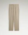 Dunhill Cotton Silk Herringbone Single Pleat Trousers