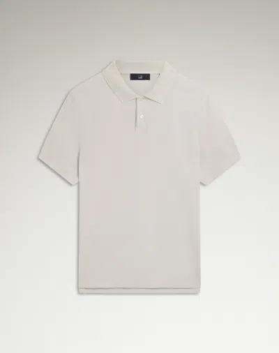 Dunhill Cotton Silk Pique Short Sleeve Polo In Purple