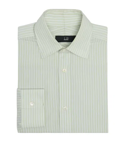 Dunhill Cotton Stripe Shirt In Blue