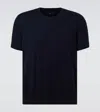 Dunhill T-shirt In Cotton Piquet Blue  In Blue