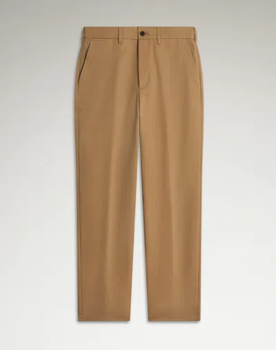 Dunhill Cotton Twill Flat Front Chinos In Yellow