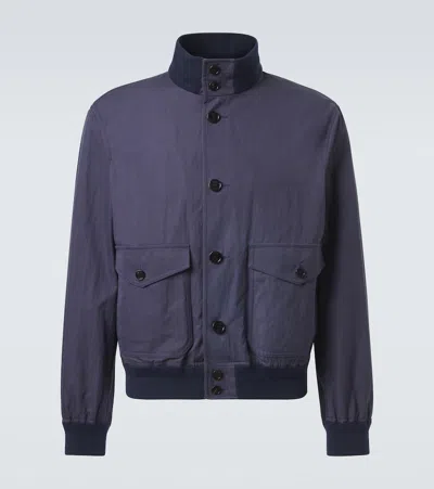 Dunhill Cotton-blend Jacket In Blue