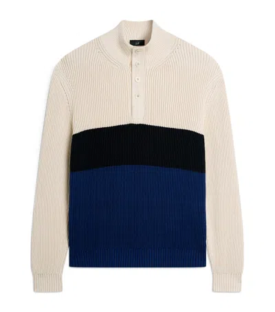 Dunhill Cotton-mulberry Silk Sweater In Multi