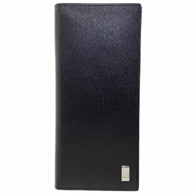 Pre-owned Dunhill Dark Brown Leather Long Bill Wallet (bi-fold) ()