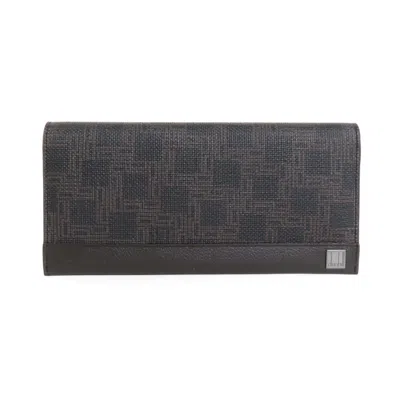 Pre-owned Dunhill Dark Brown Leather Long Wallet (bi-fold) ()