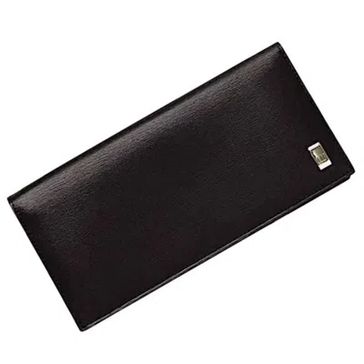Pre-owned Dunhill Dark Brown Leather Long Wallet (bi-fold) ()