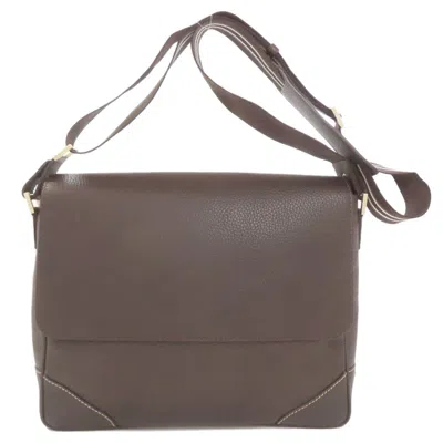 Pre-owned Dunhill Dark Brown Leather Shoulder Bag ()