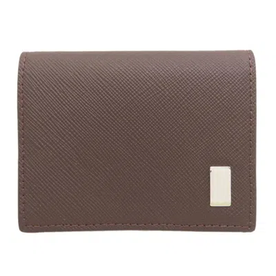 Pre-owned Dunhill Dark Brown Pvc Coin Purse/coin Case ()