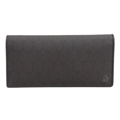 Pre-owned Dunhill Dark Brown Pvc Leather Long Wallet (bi-fold) ()