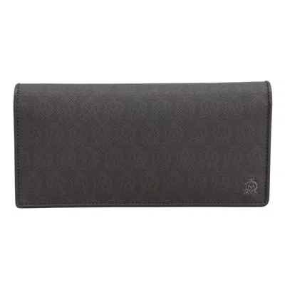 Pre-owned Dunhill Dark Brown Pvc Leather Long Wallet (bi-fold) ()