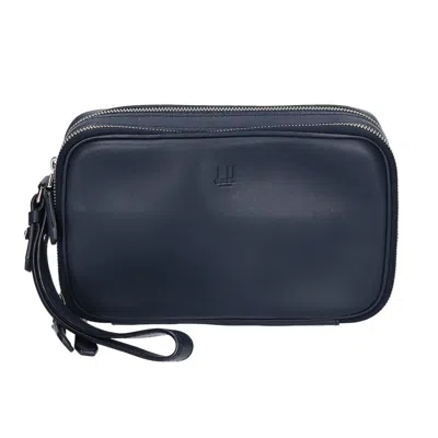 Pre-owned Dunhill Dark Navy Leather Clutch Bag Pochette ()