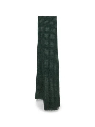 Pre-owned Dunhill Dotted Scarf In Green