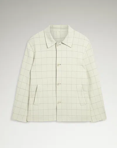 Dunhill Double Face Wool Driving Jacket In Grey