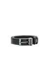 Dunhill Double-sided Belt With Needle And Buckle In Black