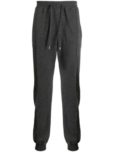 Dunhill Drawstring Cashmere Blend Track Pants In Grey