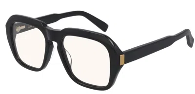 Pre-owned Dunhill Du0001s 007 Black/yellow Oversized Rectangular Men's Sunglasses