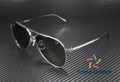 Pre-owned Dunhill Du0005s 004 Pilot Navigator Silver Solid Green 60 Mm Men's Sunglasses