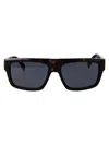 Dunhill Tortoiseshell-effect Rectangle-frame Sunglasses In 002 Havana Havana Grey