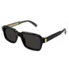 Dunhill Rectangle-frame Sunglasses In Gold