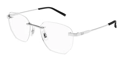 Dunhill Du0066o Asian Fit Men's Glasses, Silver, Size 55