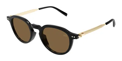 Dunhill Du0091s Asian Fit 002 Men's Sunglasses Black Size 48