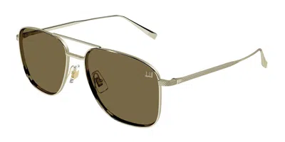 Dunhill Du0118s 002 Occhiali Da Sole Oro Per Uomo In Gold