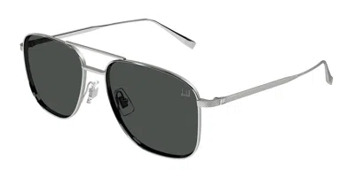Dunhill Du0118s 003 Occhiali Da Sole Argentati Per Uomo In Silver
