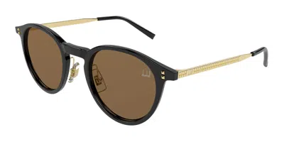 Dunhill Du0126s 001 Occhiali Da Sole Neri Per Uomo In Black