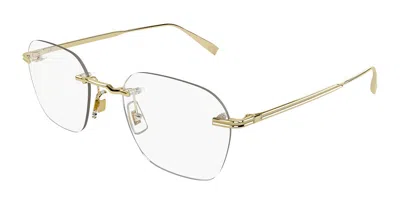 Dunhill Du0134o Vestibilità Orientale 003 Occhiali Da Vista Oro Per Uomo (solo Montatura) In Gold