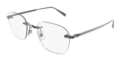 Dunhill Du0134o Vestibilità Orientale 001 Occhiali Da Vista Gunmetal Per Uomo (solo Montatura) In Gray