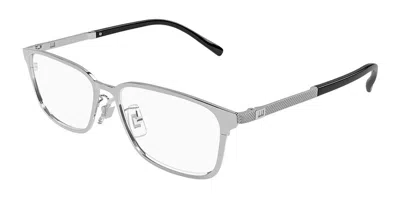Dunhill Du0142oj Vestibilità Orientale 002 Occhiali Da Vista Argentati Per Uomo (solo Montatura) In Silver