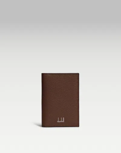 Dunhill Duke Fine Leather Business Card Case In Brown