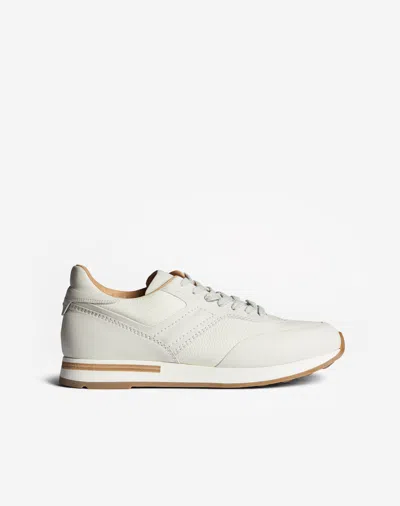 Dunhill Duke Ii Leather Runner In White
