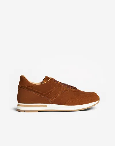 Dunhill Duke Ii Suede Runner In Brown