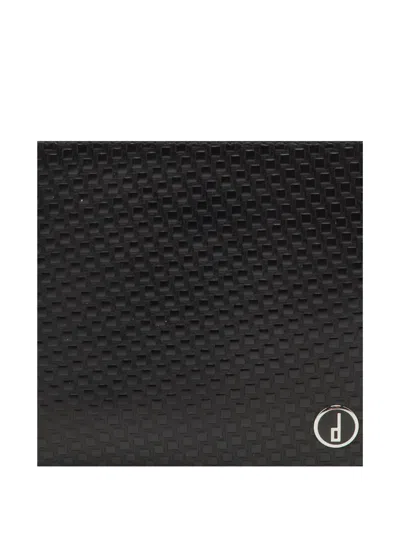 Pre-owned Dunhill Embossed Leather Bifold Wallet In Black