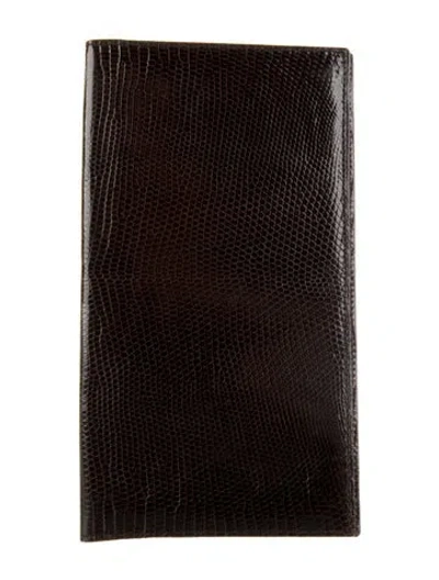 Pre-owned Dunhill Embossed Leather Wallet In Brown