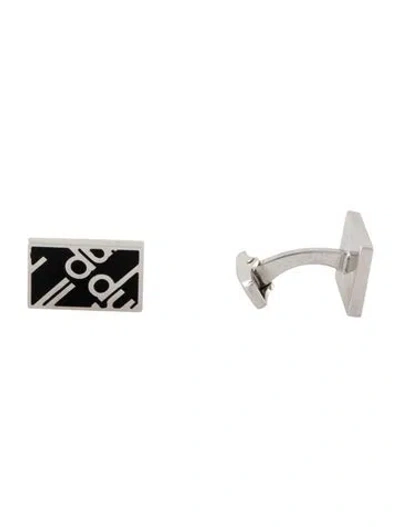 Pre-owned Dunhill Enamel Logo Cufflinks In Multi