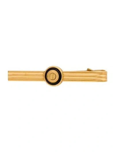 Pre-owned Dunhill Enamel Logo Tie Clip In Black