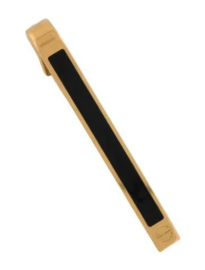 Pre-owned Dunhill Enamel Tie Clip In Black