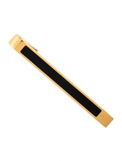 Pre-owned Dunhill Enamel Tie Clip In Black
