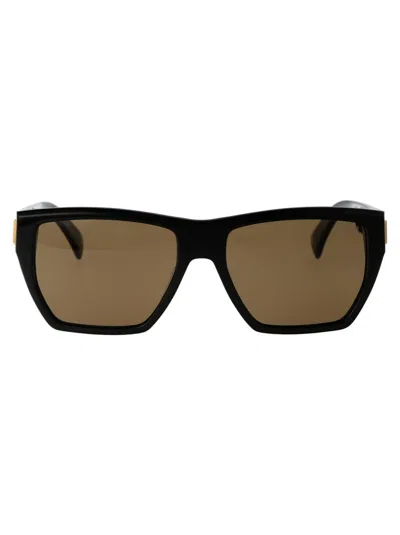 Dunhill Sunglasses In 001 Black Black Brown
