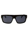 Dunhill Tortoiseshell-effect Rectangle-frame Sunglasses In 002 Black Gold Brown