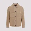 DUNHILL FAWN SUEDE TAILORED LEATHER JACKET