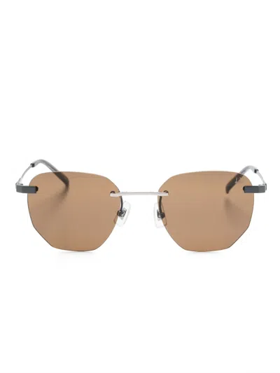Dunhill Geometric-frame Sunglasses In Grau